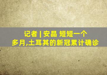 记者 | 安晶 短短一个多月,土耳其的新冠累计确诊